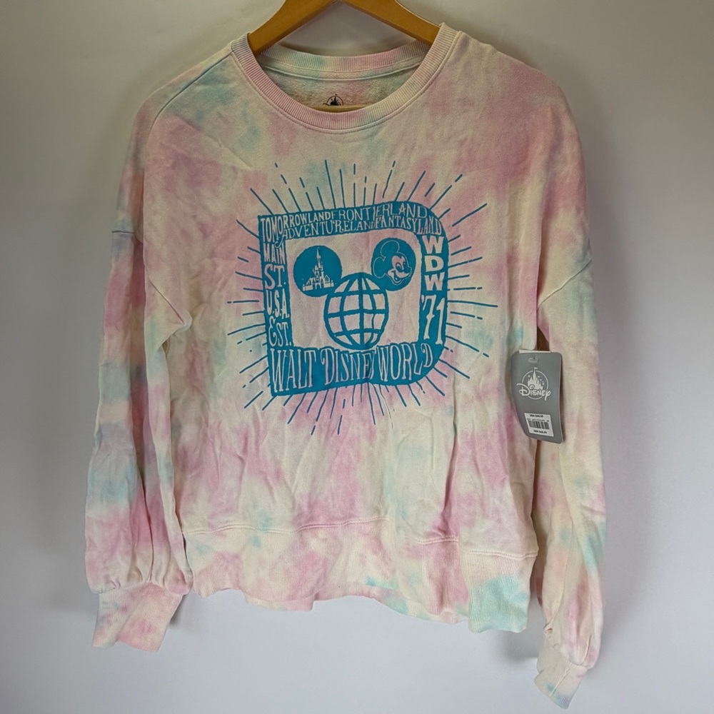NWT Walt Disney World Tie Dye Mickey‎ Mouse Long Sleeve Shirt Unisex M